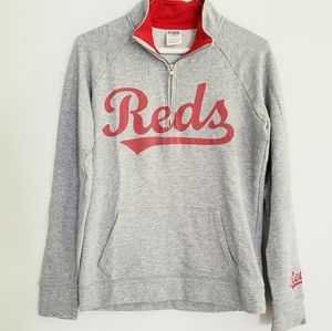 PINK MLB Cincinnati Reds Quarter Zip Pullover